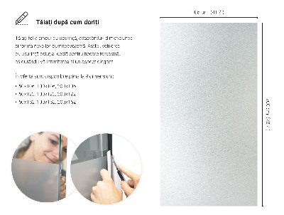 Okenní fólie mléčná, průsvitná