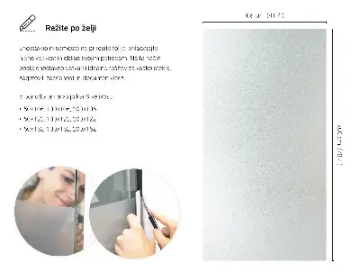 Okenní fólie v mléčném provedení průsvitná