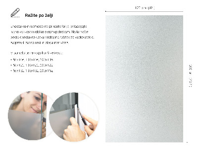 Okenní fólie mléčná, průsvitná