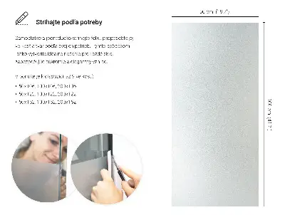 Okenní fólie v mléčném provedení průsvitná