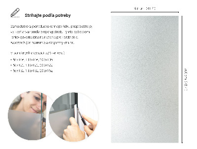 Okenní fólie mléčná, průsvitná