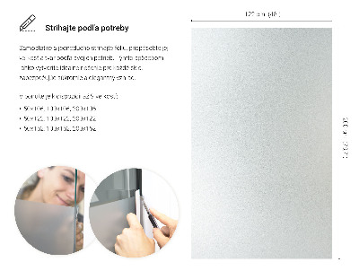 Okenní fólie mléčná, průsvitná