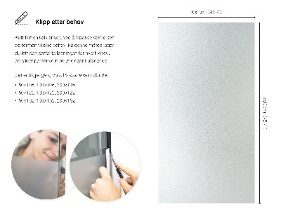 Okenní fólie mléčná, průsvitná