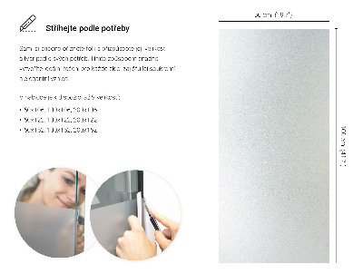 Okenní fólie mléčná, průsvitná