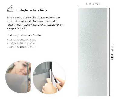 Okenní fólie v mléčném provedení průsvitná
