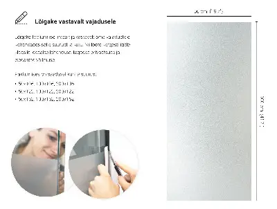 Okenní fólie v mléčném provedení průsvitná