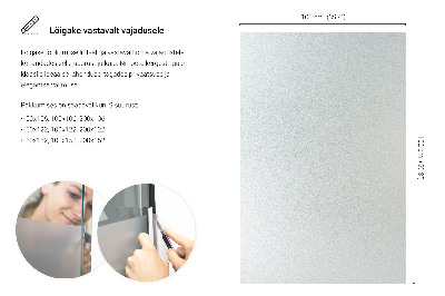 Okenní fólie mléčná, průsvitná