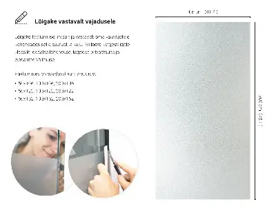 Okenní fólie v mléčném provedení průsvitná