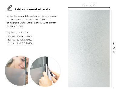 Okenní fólie mléčná, průsvitná