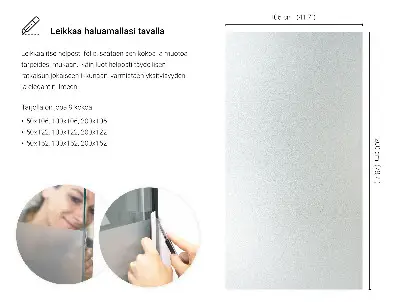 Okenní fólie v mléčném provedení průsvitná