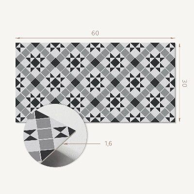 Dekorační panel na zeď Geometrický vzor s hvězdami