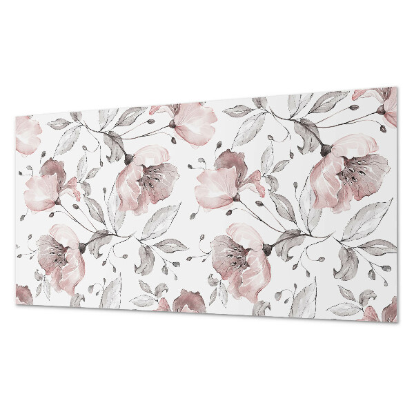 Vinylový nástěnný panel Květinový vzor akvarel