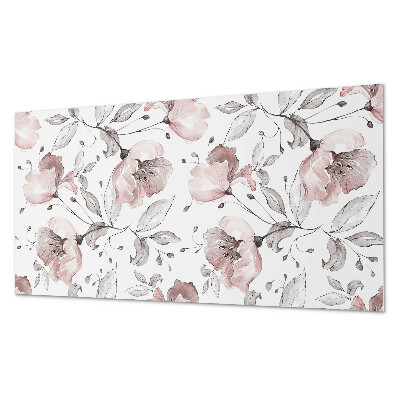 Vinylový nástěnný panel Květinový vzor akvarel