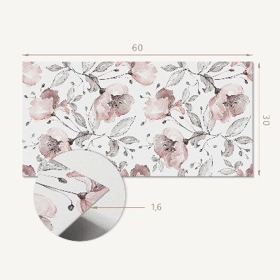 Vinylový nástěnný panel Květinový vzor akvarel