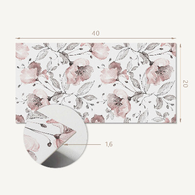 Vinylový nástěnný panel Květinový vzor akvarel