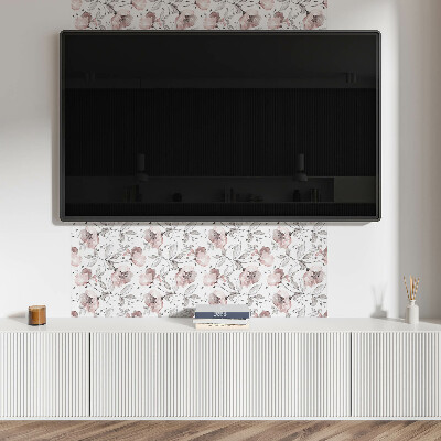 Vinylový nástěnný panel Květinový vzor akvarel
