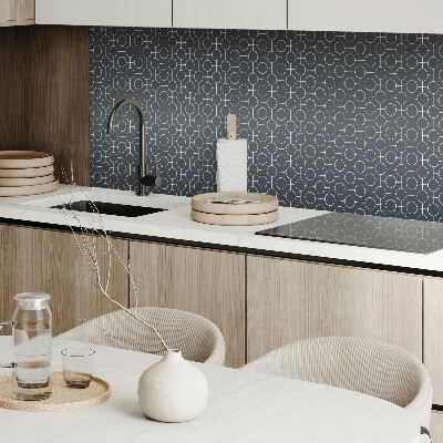 Dekorační panel na zeď Geometrický vzor kruhů a čar