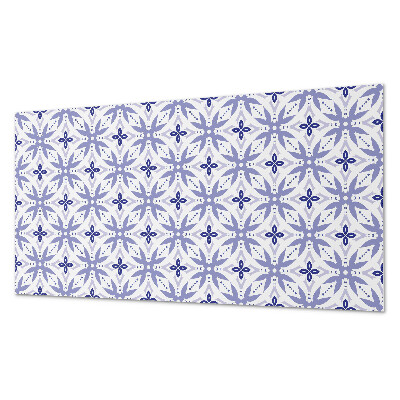 Samolepící obkladový panel Geometrický vzor s květinami