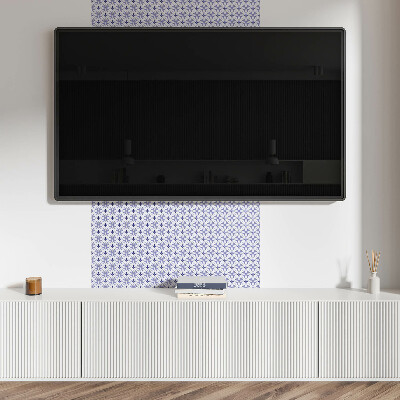 Samolepící obkladový panel Geometrický vzor s květinami