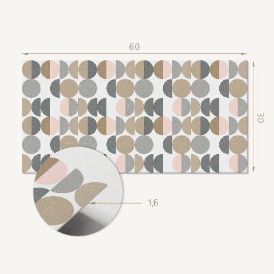 Wandverkleidung paneel Geometrie kružnic a půlkruhů