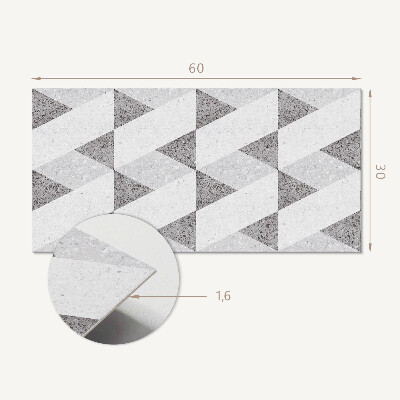 Vinylový nástěnný panel Geometrie v kontrastech