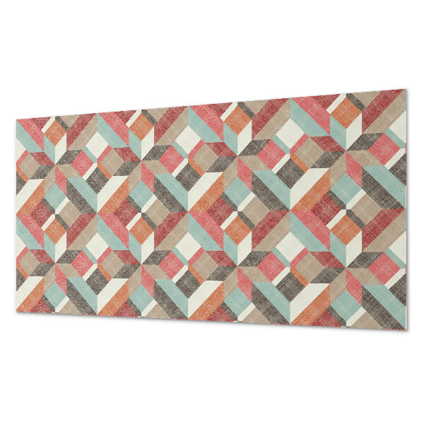 Dekorační panel na zeď Geometrie v barevných tvarech