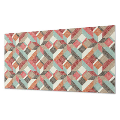 Dekorační panel na zeď Geometrie v barevných tvarech