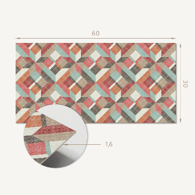 Dekorační panel na zeď Geometrie v barevných tvarech