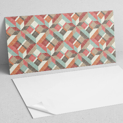 Dekorační panel na zeď Geometrie v barevných tvarech