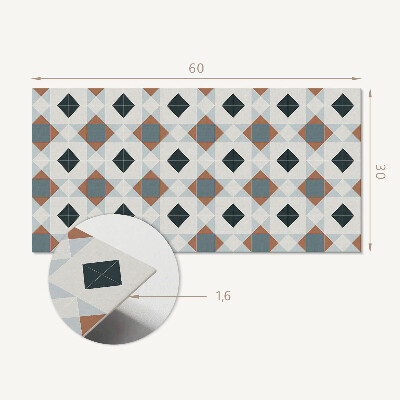 Samolepící obkladový panel Geometrický vzor dlaždic