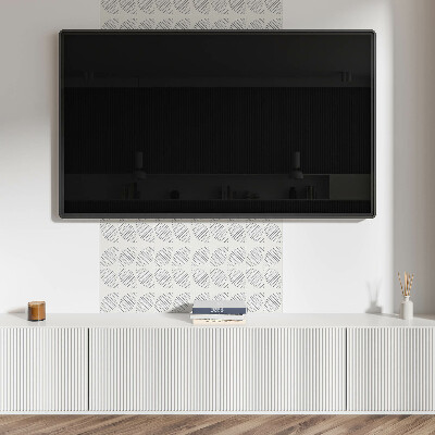 Vinylový nástěnný panel Vzor listů s tečkami