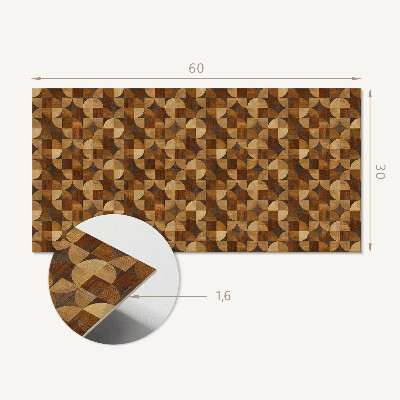 Dekorační panel na zeď Geometrický vzor dřeva