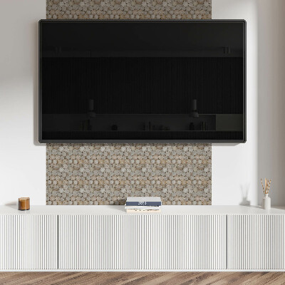 Vinylový nástěnný panel Vzor s dřevěnými kruhy