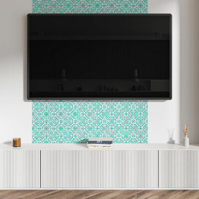 Samolepící obkladový panel Květinový vzor s ornamenty