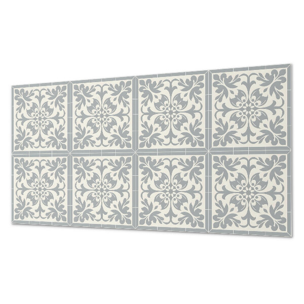 Dekorační panel na zeď Květinový vzor na dlaždicích