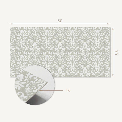 Vinylový nástěnný panel Rostlinný vzor s ornamenty