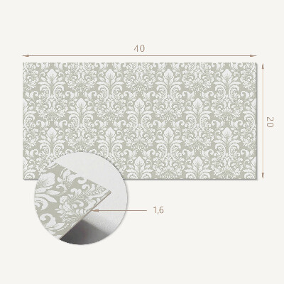 Vinylový nástěnný panel Rostlinný vzor s ornamenty