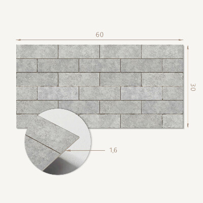 Dekorační panel na zeď 3D cihlový vzor