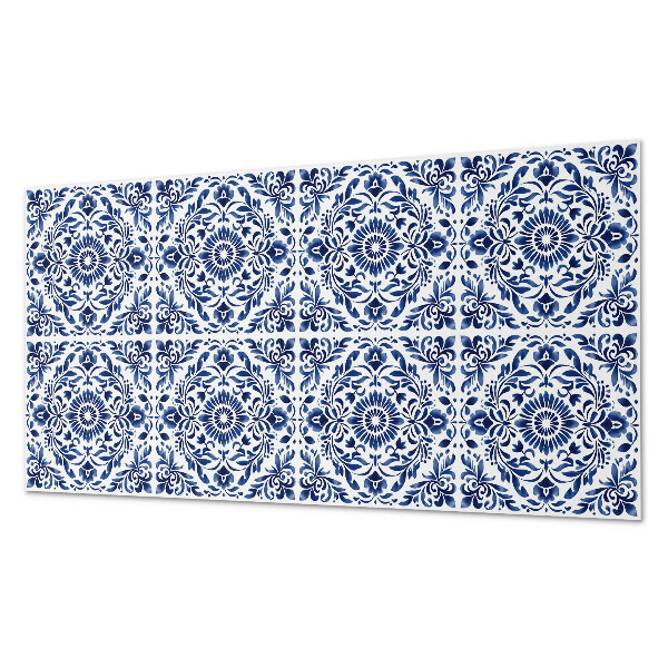 Samolepící obkladový panel Květinový vzor s ornamenty