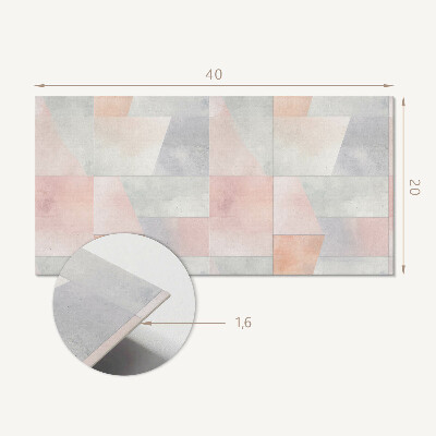 Wandverkleidung paneel Geometrie v pastelech