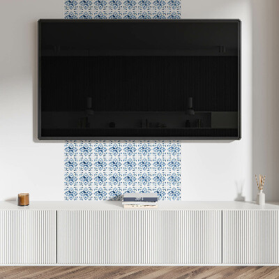Dekorační panel na zeď Květinový vzor na dlaždicích