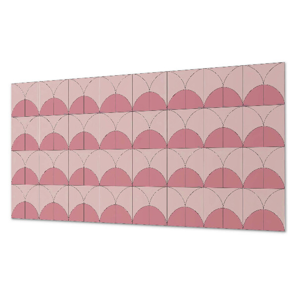 Samolepící obkladový panel Geometrické půlkruhy v uspořádání
