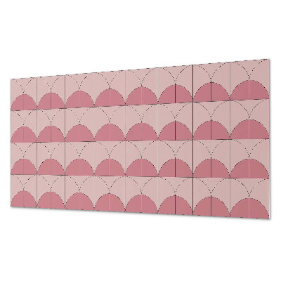 Samolepící obkladový panel Geometrické půlkruhy v uspořádání