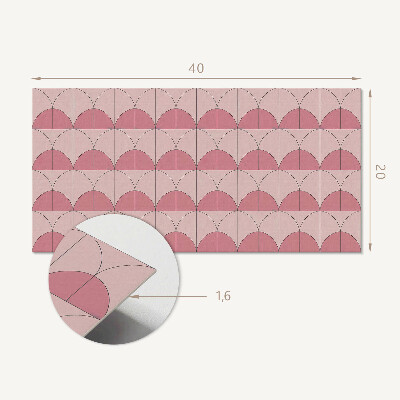 Samolepící obkladový panel Geometrické půlkruhy v uspořádání