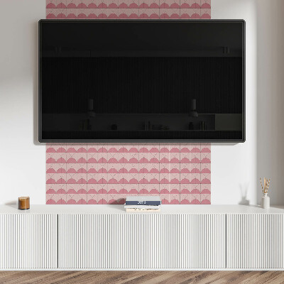 Samolepící obkladový panel Geometrické půlkruhy v uspořádání