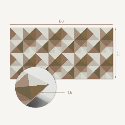 Samolepící obkladový panel Geometrie v trojúhelníku