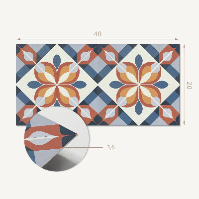 Samolepící obkladový panel Geometrický květinový vzor
