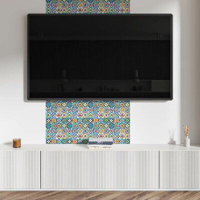 Dekorační panel na zeď Květinové a geometrické vzory