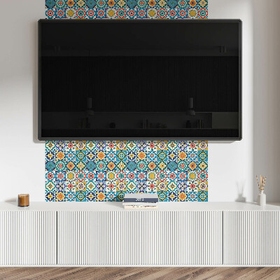 Dekorační panel na zeď Květinové a geometrické vzory