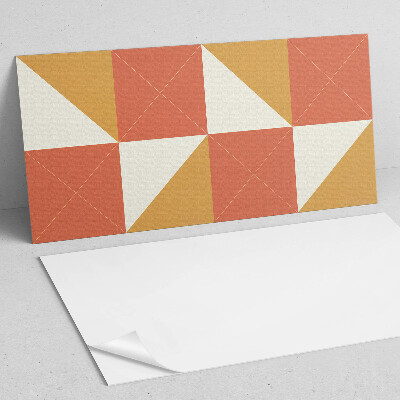 Vinylový nástěnný panel Geometrie v teplých tónech